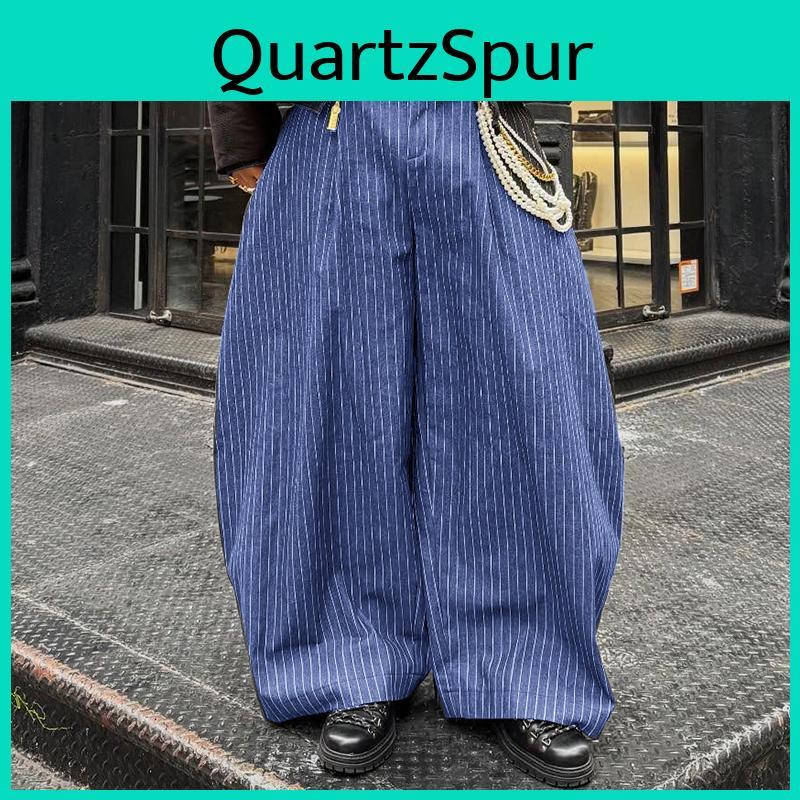 Incerun Striped Men Waist Zipup Loose Casual Baggy Pants Long Trousers
