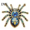 Creative Niche Jewelry Gifts Gothic Spider Brooch Pin, Colorful Rhinestones Decor, Retro Halloween Costume Accessories Alloy Decorative Lapel Pin for
