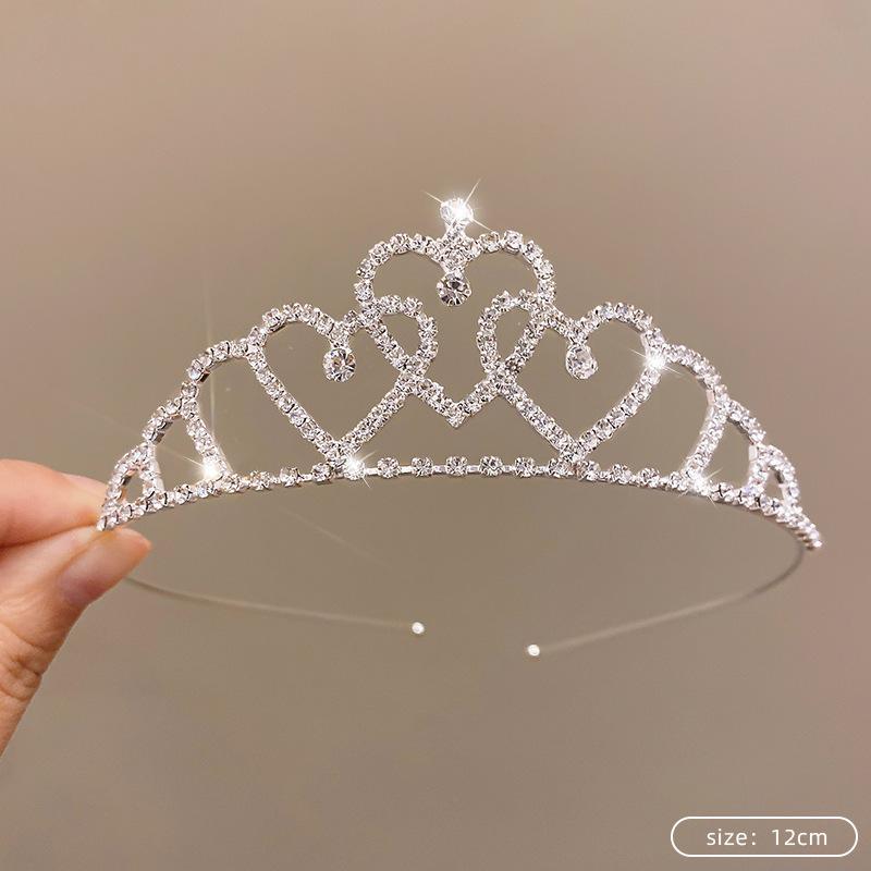 Birthday Rhinestone Crown Headband Princess Tiara Bride Wedding Crown Adult Headband Diamond Children