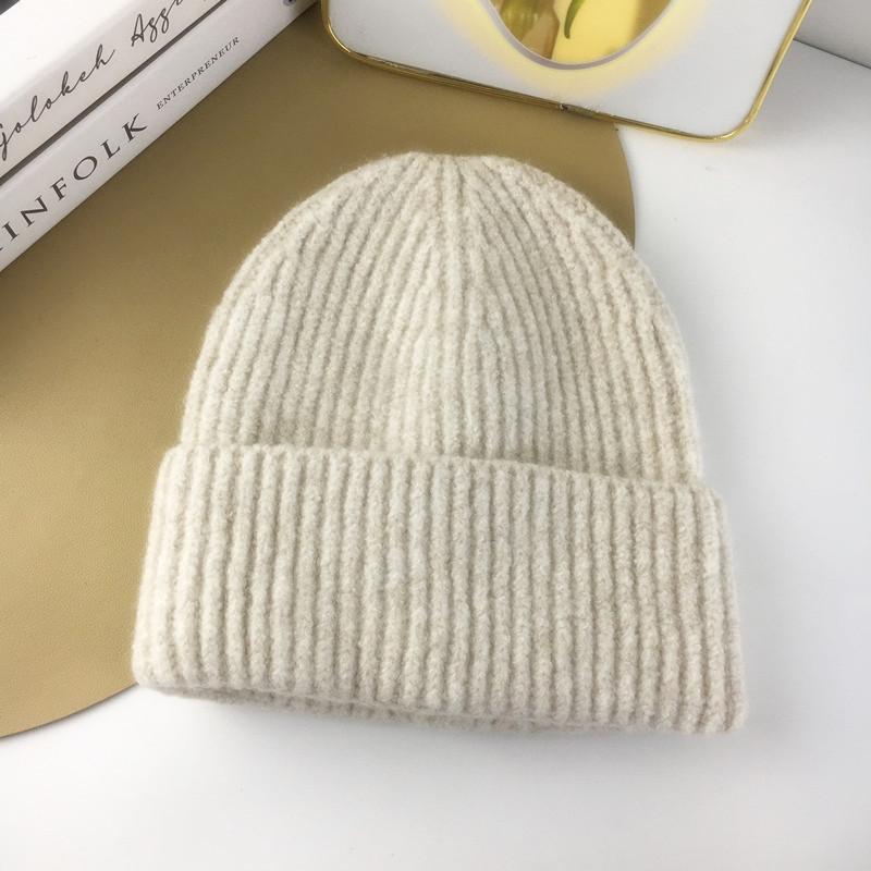 Big Head Circumference Winter New Knitted Hat Versatile Blended Warm Cold Hat Fashion Big Head Circumference Cold Hat Women