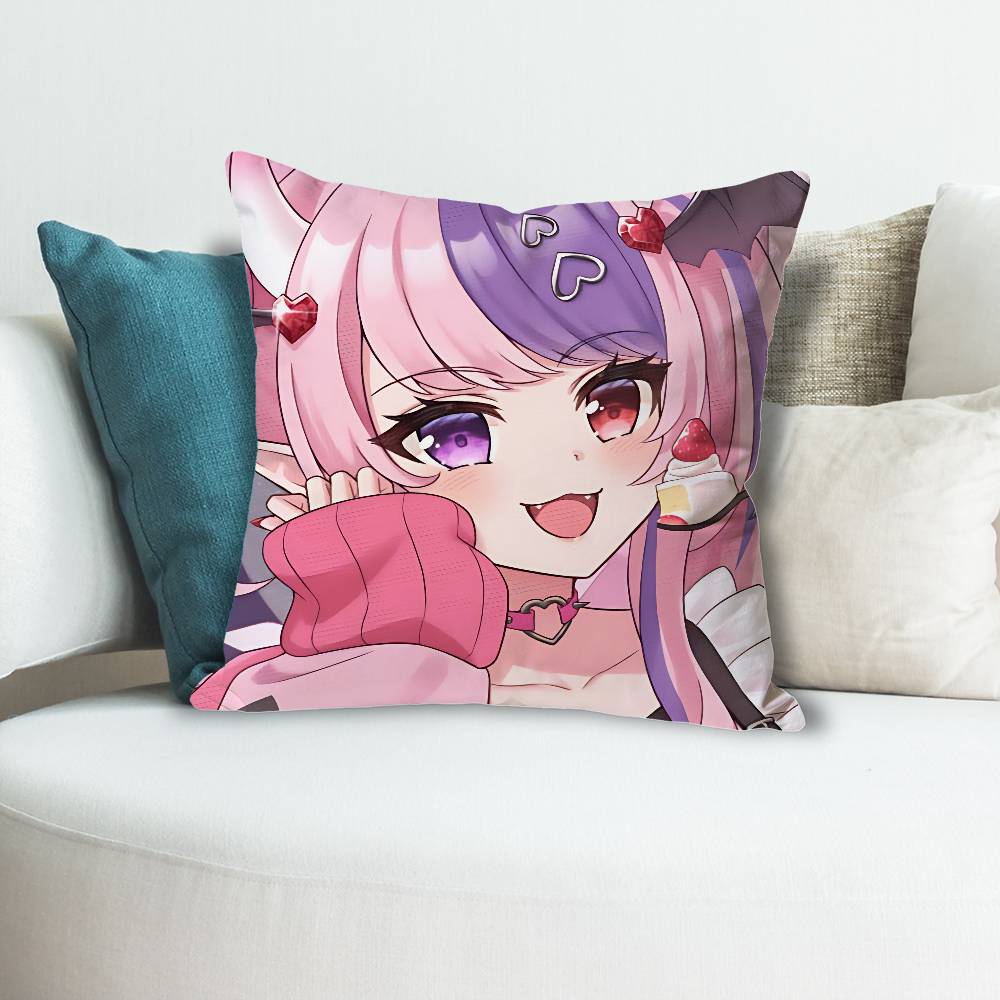 Cute IIronmouse Vtuber Pillow Cases for Bedroom Living Room Sofa Home Decor Polyester Cushion Cover with Zipper