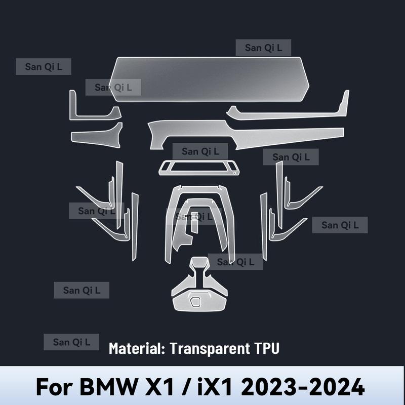 For BMW X1 iX1  2024 2025 TPU Car Navigation Screen Film Gearbox Protective Sticker Anti-scratch Interior Accessories