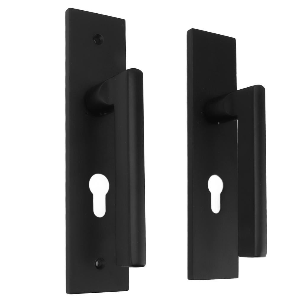 Aluminum Alloy Door Handleset Easy To Install Black Universal Comfortable Grip Door Locksets for