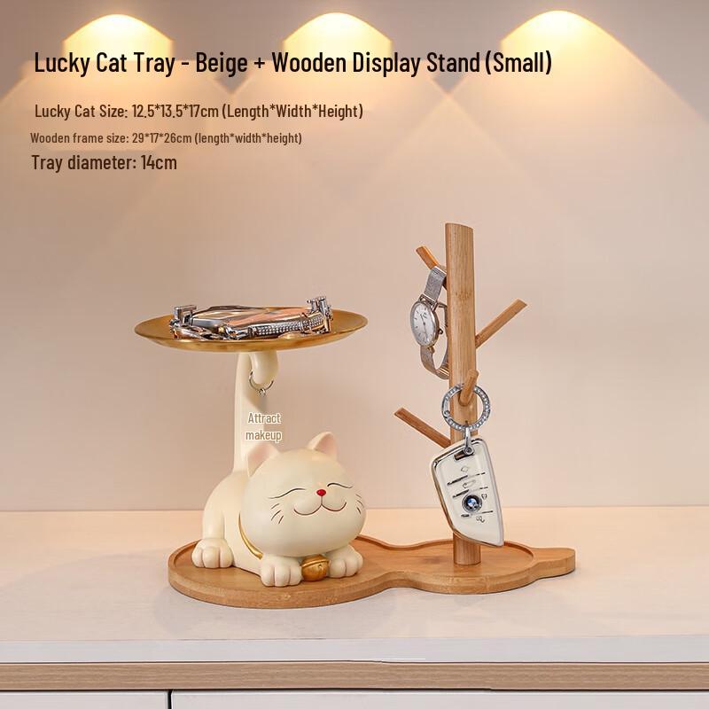 

Cute Resin Warped Tail Cat Tray Ornament