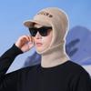 Knit Sturmhaube mit Schirm Dicke Thermische Wintermütze Vollgesichtsabdeckung Hut Für den Außenbereich