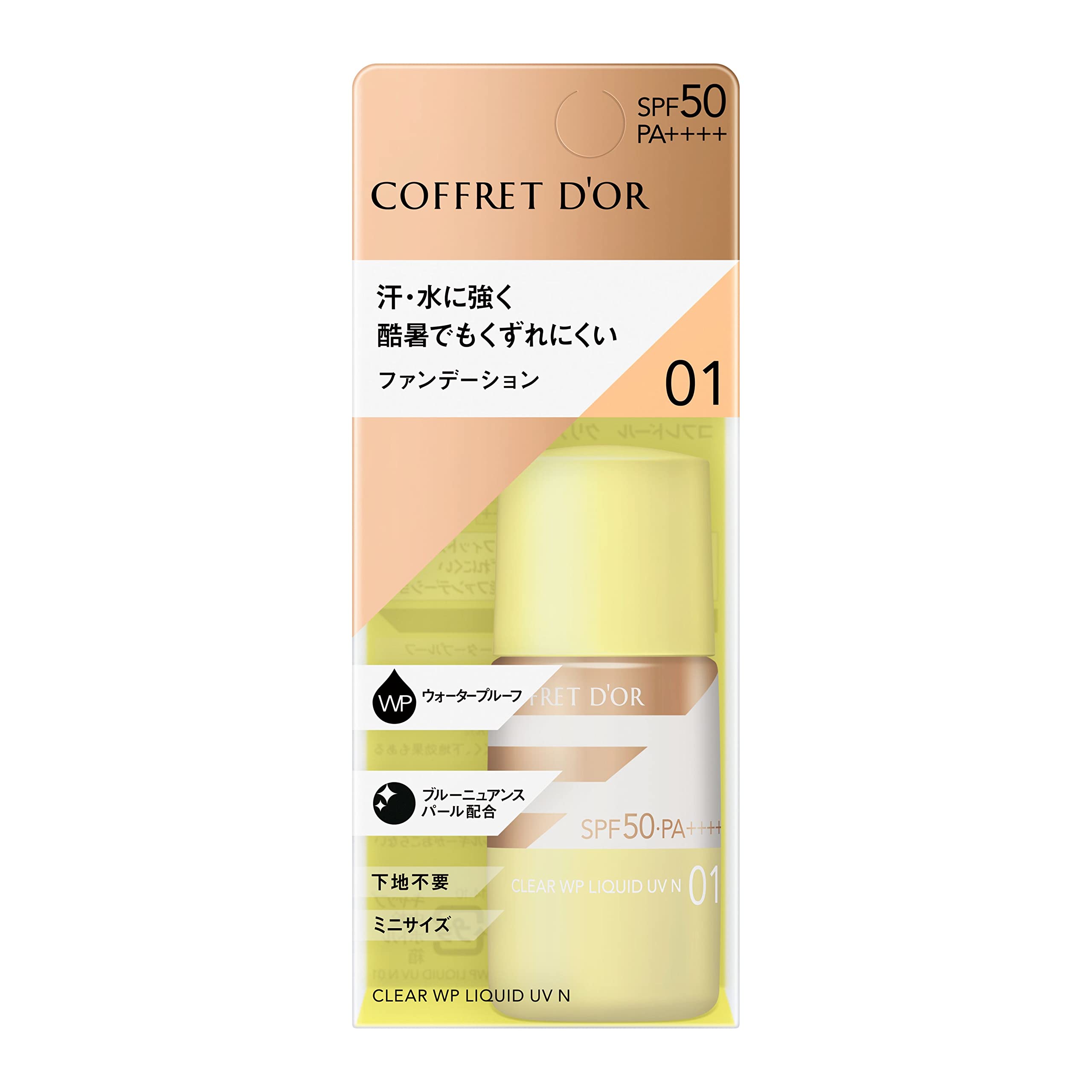 

Coffret Clear WP Liquid UVn 01 Foundation Яркий цвет кожи d Or SPF50 PA++++