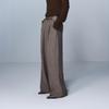 Sancai Women's 2025 Winter Herringbone Wide-Leg Pants
