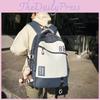 Letter Pattern Fashionable Students Large Capacity Backpack Pendant With