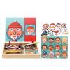 Wooden Magnetic Puzzles Educational Toys Puzzle Cognitive Pairing Beneficial Intelligence Magnetic Paste Face Feature Wooden Toy