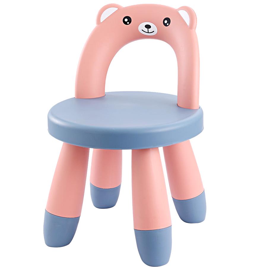 Creative Children's Backrest Low Stool for Reading and Shoe Changing