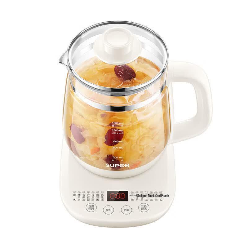 Supor 1.5L Multi-Function Health & Tea Pot with Smart Warm Keeping CN Plug (adapter Included)