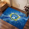 Leeds United Voetbal Print Kristalfluweel Tapijt, Comfortabel Waterabsorberend Antislip Binnen Vloerkleed