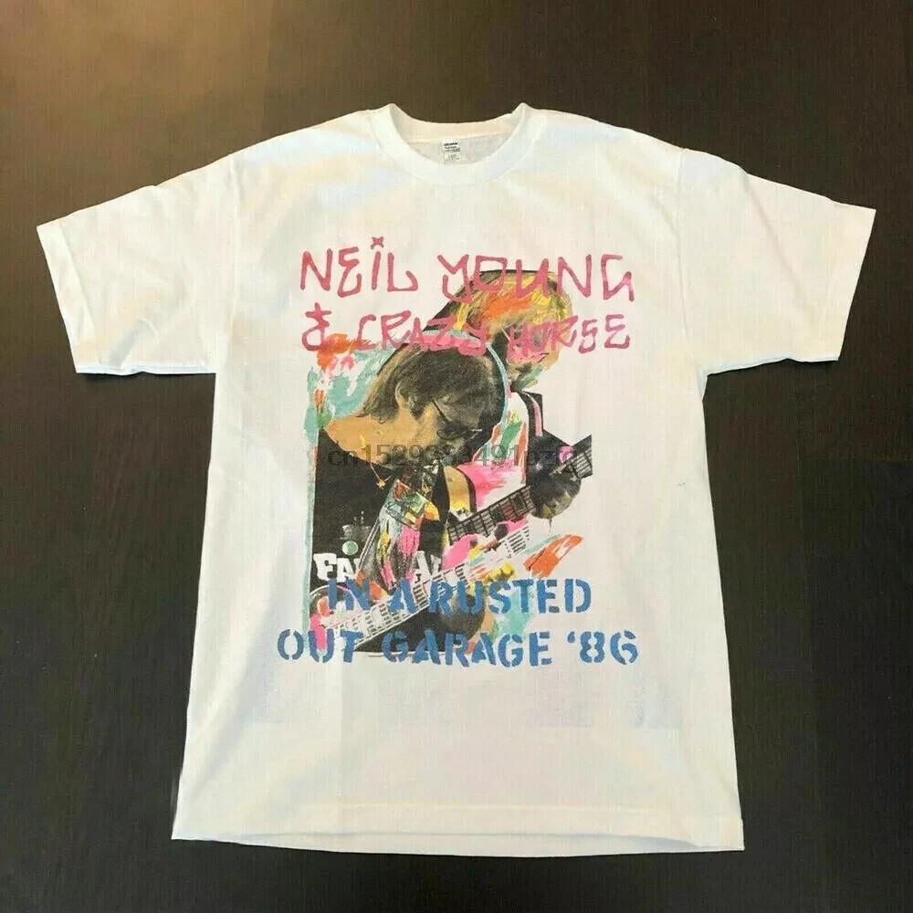 

Rare 1986 Neil Young Crazy Horse vintage Tshirt shirt NEW Size S-4XL Unisex T-Shirt XL