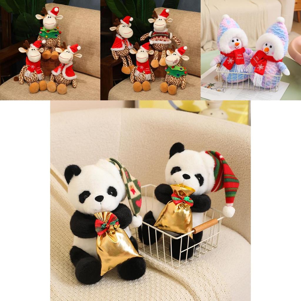 Adorable And Festive Panda Plush Toy For Christmas Celebrations And Gift Giving
