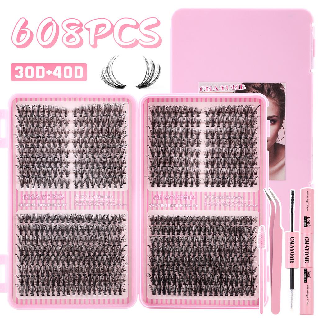 D-Song Single Cluster False Eyelashes Segmented Grafting Flower Hair 10-18Mmdiy Thick Natural Eyelashes