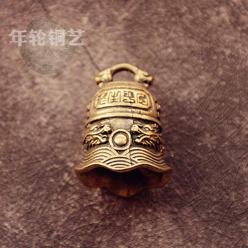 Messing Vintage Zhong Kui Glocke Handgefertigt Thailändisch Amulett Anhänger Haus Auto Dekoration Schutz Glücksbringer Anhänger