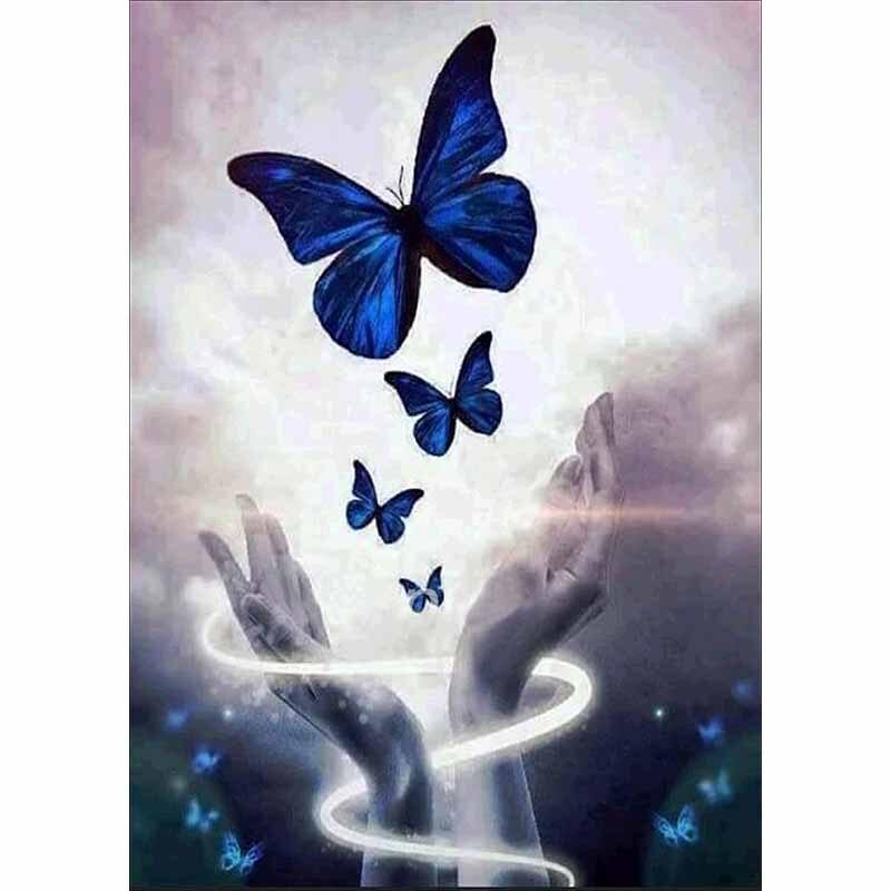 

Новий 5D DIY Алмазний живопис Метелик Алмазна вишивка Тварини Вишивка хрестиком Повне кругле свердло Ремесла Домашній декор Художній подарунок Full Round 20x30CM