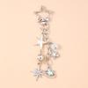 Cute Star Cloud Keychain Women Girls Crystal Pearl Key Ring Pendants for Handbag Decor DIY Handmade Key Chain Gifts