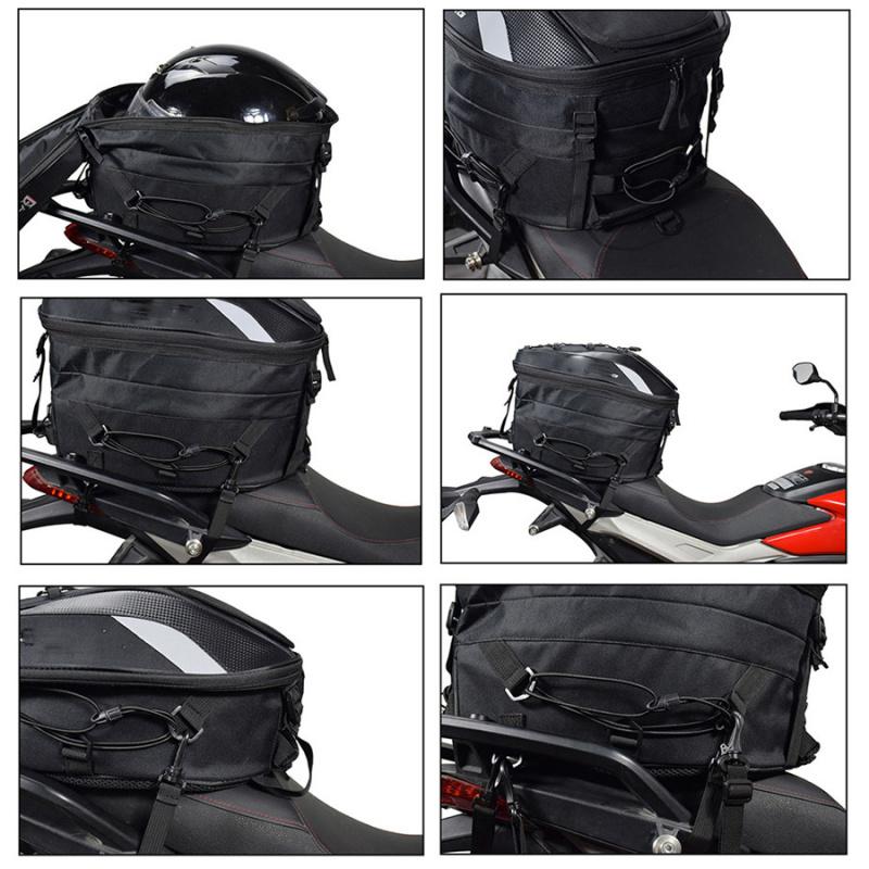 Motorcykel Cykel Baksäte Stor Kapacitet Hjälmväska Förvaring Ryggsäck Vattentät
