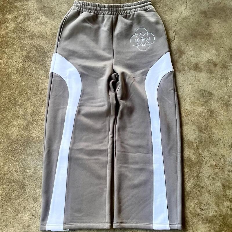 European and American Street Y2K Elastic Printed Patchwork Casual Pants