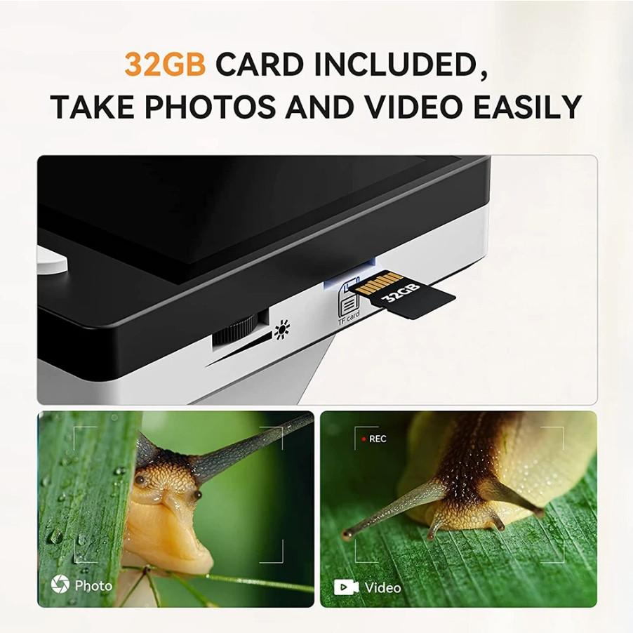 4.3 Inch HD 1080P 50-1000X Coin Microscopio Digital Microscope 2000mAh Electronics Repair PCB Soldering Microscope