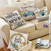 Fall Throw Pillow Covers 4Pcs Pumpkin Linen Pillow Covers For Thanksgiving Soft Comfortable Cushion Covers Decorative For Sofa