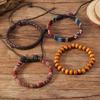 European & American Bohemian Handmade Leather Bracelet Set – 4 Pieces
