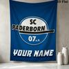 Benutzerdefinierter Name Sc Paderborn Wandteppich Ästhetisches Wandbehang Gedruckter Stoffdecke Dekorative Wandteppiche für Schlafzimmer Wohnzimmer Heimdekoration