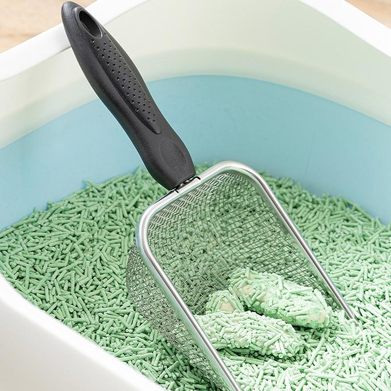 Durable Stainless Steel Litter Scooper - Ergonomic And Easy To Clean For Cats & Dogs, Heavy-Duty & Sleek Design 1Pc
