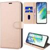 Case - Samsung - S22 - Gold - Shockproof - Soft Leather Effect