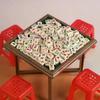 Doll Toy 1Set 1:12 Home Dollhouse Miniature Mahjong Table and Chair Model Furniture Decor Toy Doll House Accessories