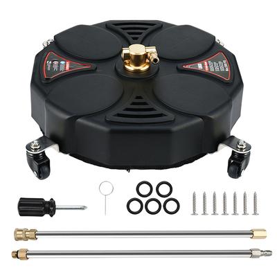 Pressure Washer 1/4 Quick Connector Surface Cleaner Attachment 2500PSI Stainless Steel with Extension Wand Replacement Nozzles