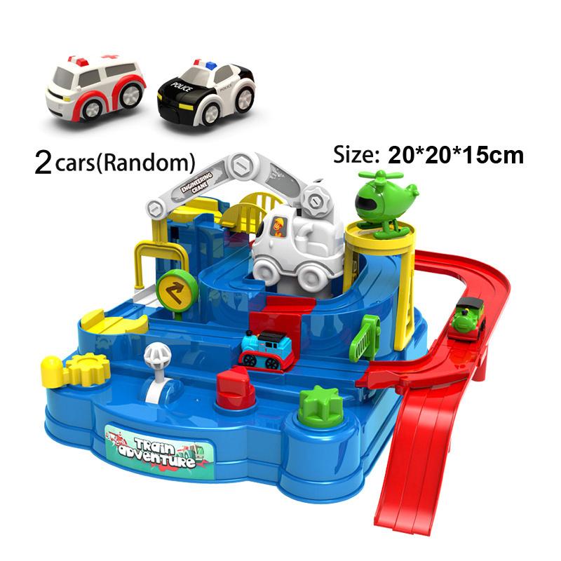Racing Rail Car Model Train Track Adventure Game Animals Space Rocket Toys Children Educational Brain Mechanical Interactive