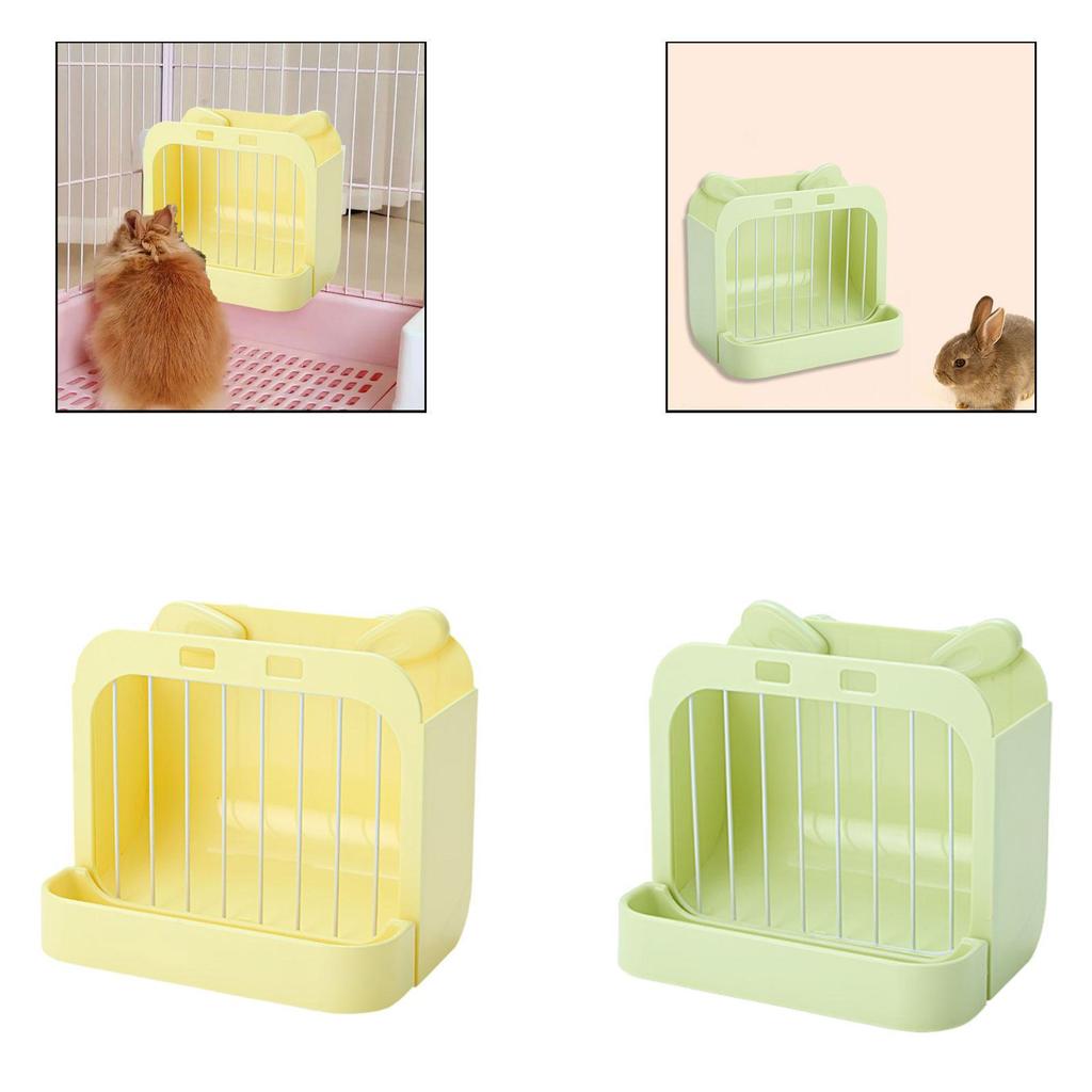 Rabbit Hay Feeder Cage Rack Large Capacity Bowl Holder for Bunny Guinea Pig Hay Container Feeding Accessory