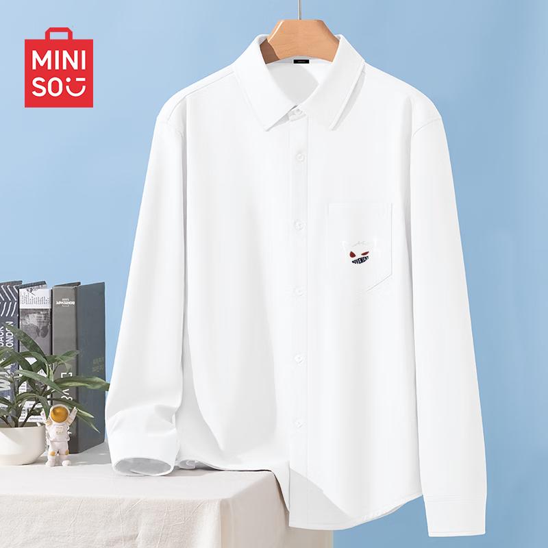 MINISO Men s Casual Fleece-Lined Oxford Shirt XL