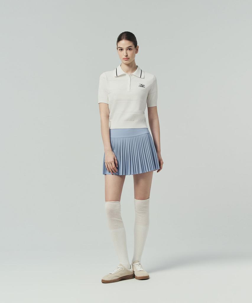 SERGIO TACCHINI W Fresca Knit Striped Short Sleeve Polo