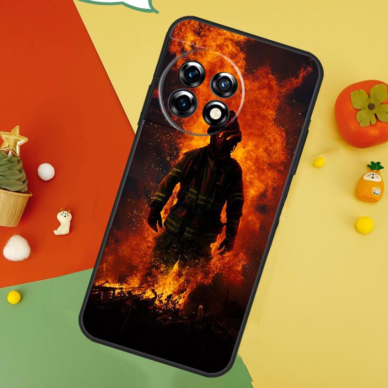 Firefighter Heroes Fireman Back Case For OnePlus 15 13R 13 13T 12 12R 11 10 10T 8T Nord CE 5 2 3 4 Lite N20 N30 Cover