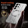 For Samsung Galaxy S25 S24 S26 Ultra Metal Aluminum Alloy Magnetic 360° Bracket Case Quick Cooling Heat Dissipation Cover.