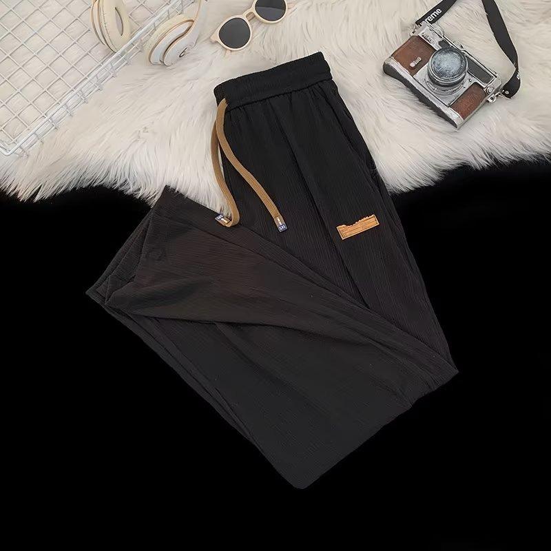 

Trendy Men s Solid Color Straight-Leg Casual Pants for Spring and Autumn 3XL