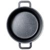 Hoher Granittopf mit Glasdeckel zum Kochen und Schmoren 7,6L