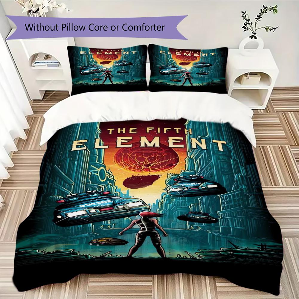 The Fifth Element Pattern Bedding,Quilt Set Quilt Cover Pillowcase Home Birthday Gift (1*duvet cover+2*pillowcase,without core)SSJT0917004