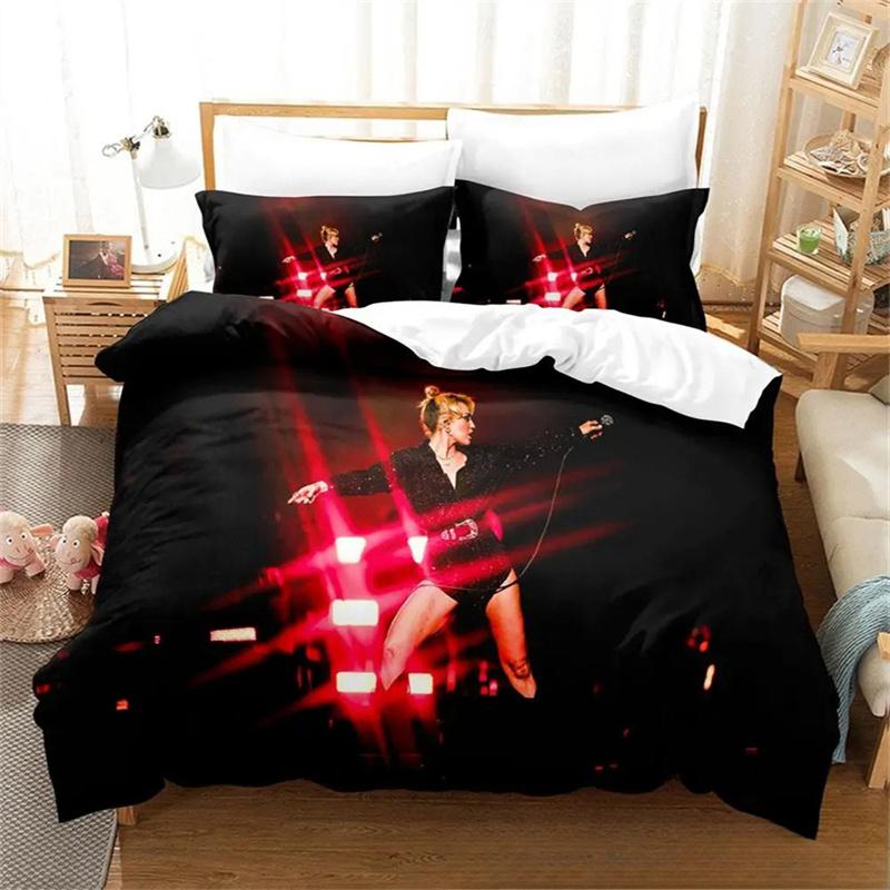 Fashion 3D Print Singer M-Miley Cyrus Bedding Set Boys Girls Twin Queen Size Duvet Cover Pillowcase Bed Kids Adult Duvet Cover