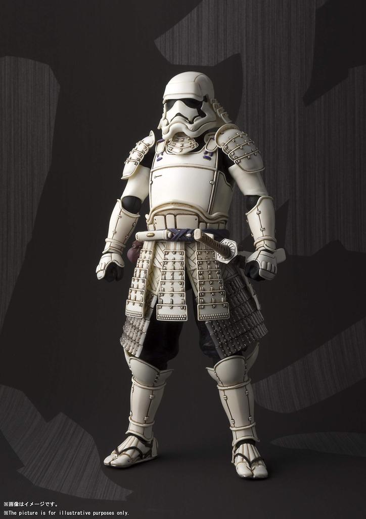 REALIZACE FILMŮ TAMASHII NATIONS Master Star Wars Ashigaru Stormtrooper Prvního řádu, malovaná pohyblivá figurka, cca 170 mm. ABS a PVC