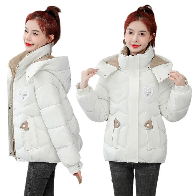 Short cotton jacket women's 2025 new thickened winter padded jacket Korean version loose winter women's jacket cotton jacket
