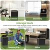 Foldable Bamboo Storage Bin with Lid for Kitchen Recycling