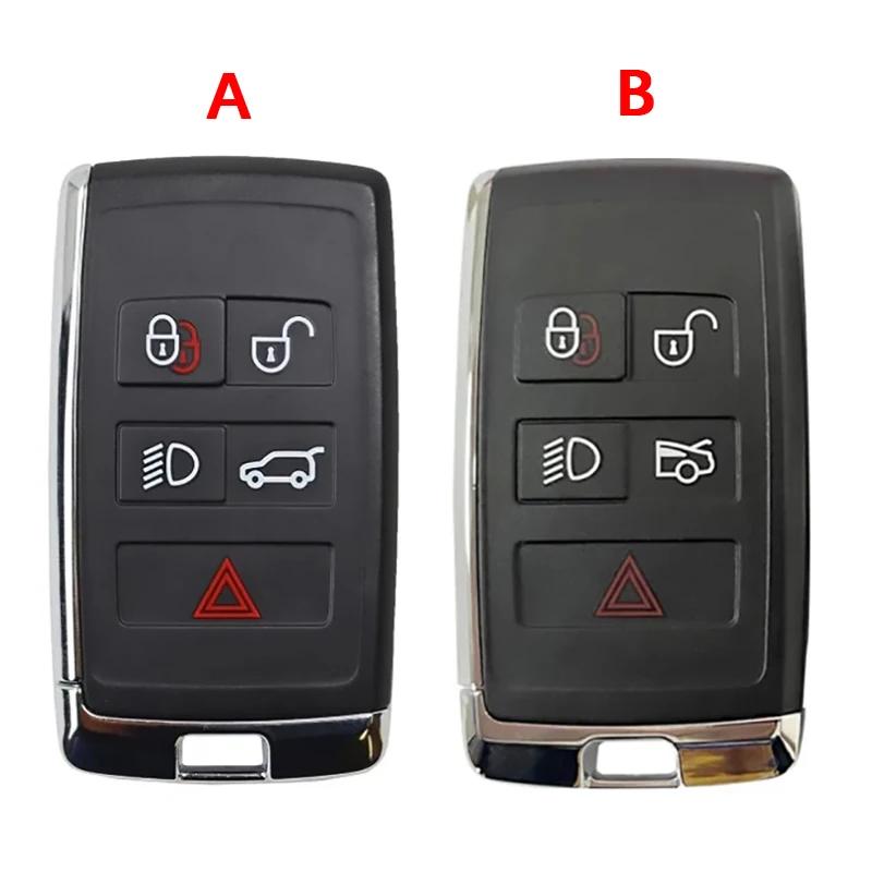 5 Button Smart Key Cover For Jaguar Land Range Rover Sv Replacement Shell Housing With Blade Key