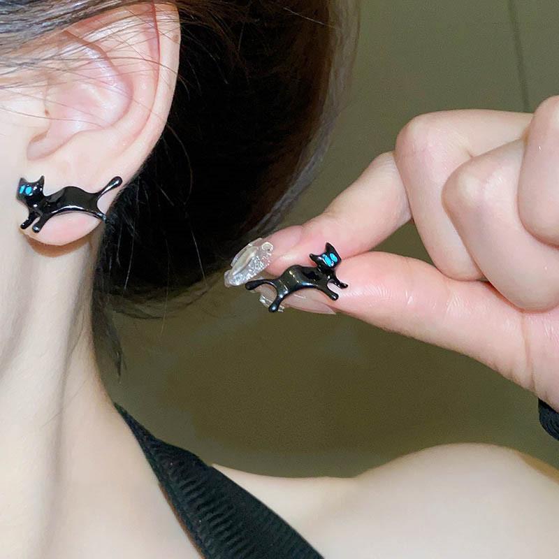 

Серьги с черной кошкой Таинственные серьги с черной кошкой Пряная девушка Сладкие прохладные серьги с темным ветром