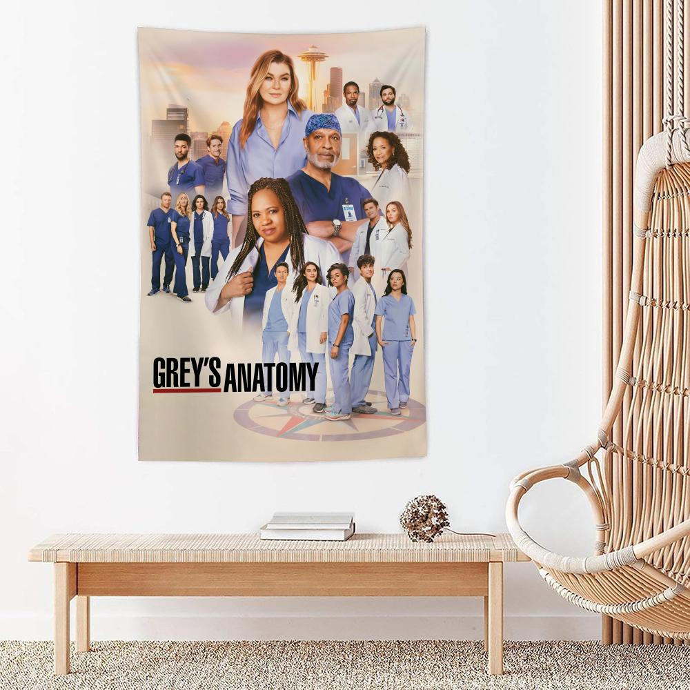 Classic Tv GGreys Anatomy Tapestry Microfiber Wall Hanging For Bedroom Living Room Decor Outdoor Festival Garden Bar Background