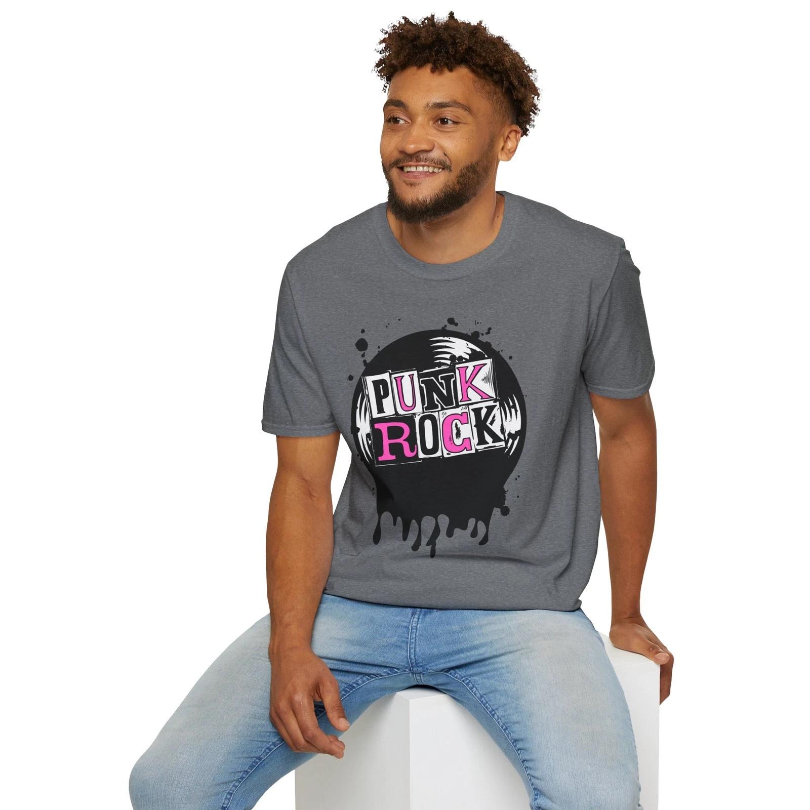 Punk Rock T-Shirt, Unisex Music Tee, Rock  n  Roll Gift, Vintage Style L
