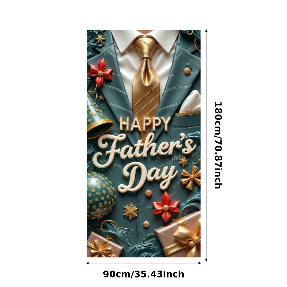 Father's Day Banner Polka Dot Pattern Party Decoration Happy Father's Day Gift Decor Event Banner For Party Background Indoor